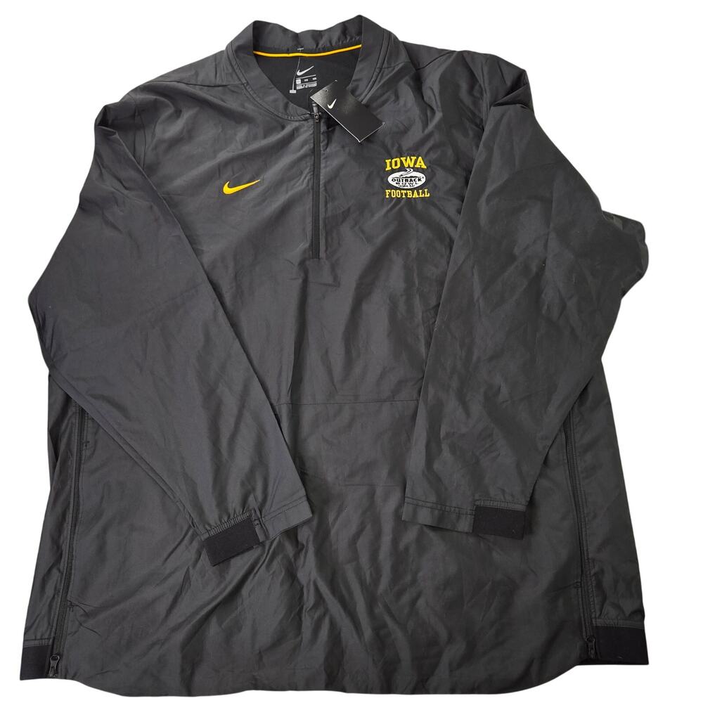 NIKE NWT Iowa Football Outback Bowl Tampa Bay 1/4 zip Pullover Top jacket 3XL